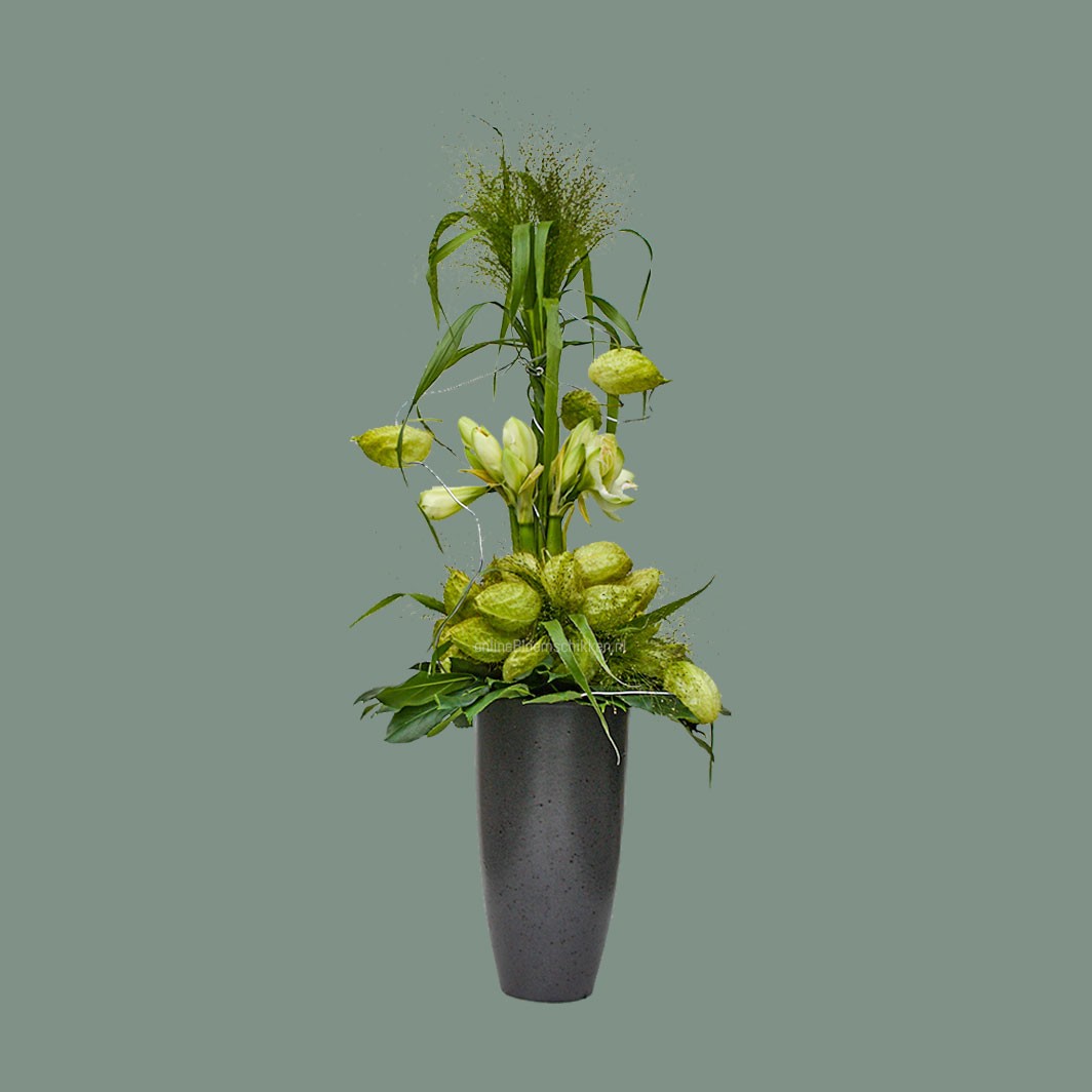 IB-089 | Handgebonden boeket - met Amaryllis